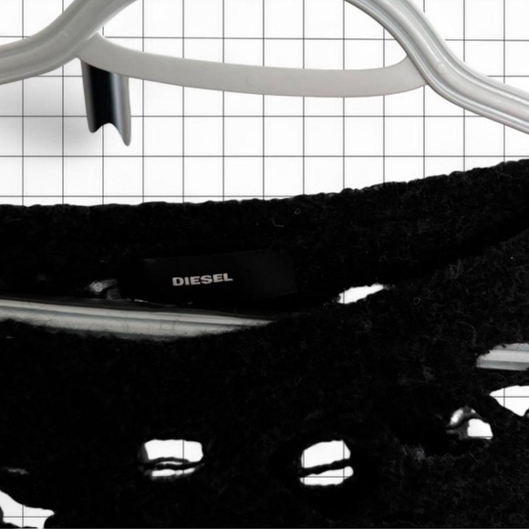 Diesel Grey Ripped Distressed Sweater | - Picture 3 of 8